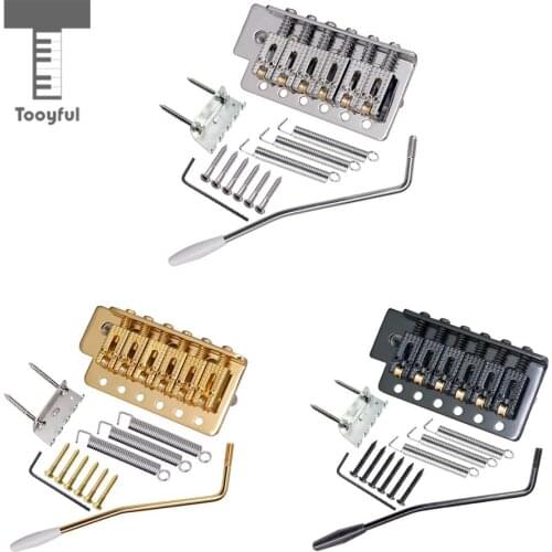Tooyful 6 String Electric Guitar Roller Saddle Tremolo Bridge System with Whammy Bar for ST SQ