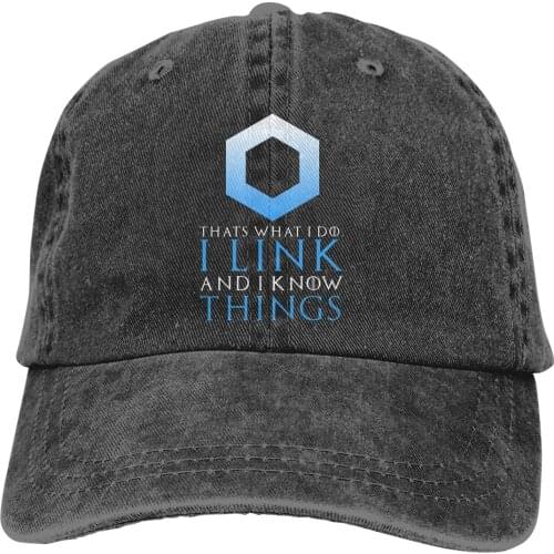 I LINK And I Know Things Baseball Cap Men XRP Ripple Coin Cryptocurrency Caps colors Women Summer Snapback Caps