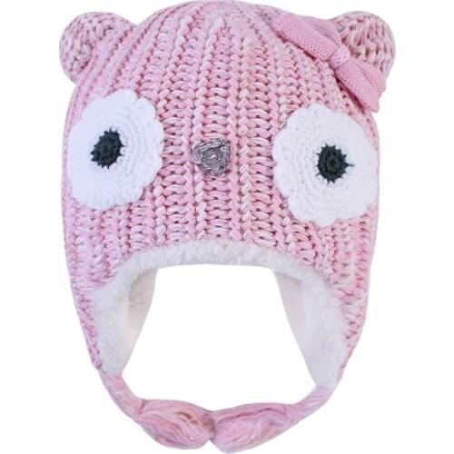 Kid Earflap Hat Winter Boy Girl Fleece Beanie Linig Warm Outdoor Skiing Accessory For Baby