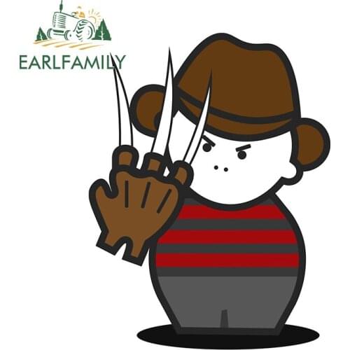 EARLFAMILY 13cm x 11.7cm for American Nightmare Sticker Personality Creative VAN Car Stickers DIY Waterproof Anime Window Decal