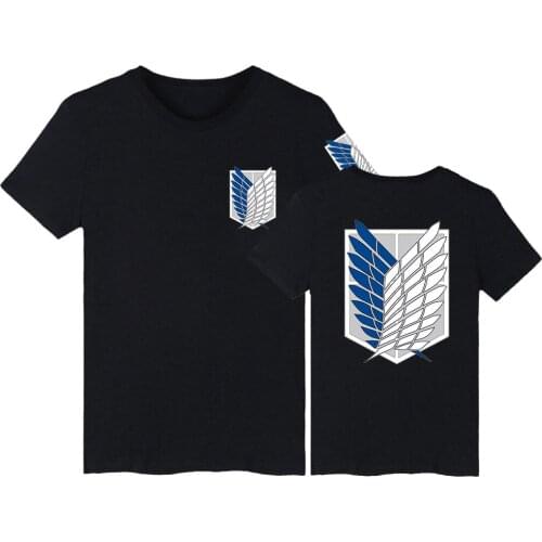 Anime Attack on Titan Cosplay T-Shirt Ackerman Scout Regiment Costume Clothes Tops Tees Camiseta Camiseta