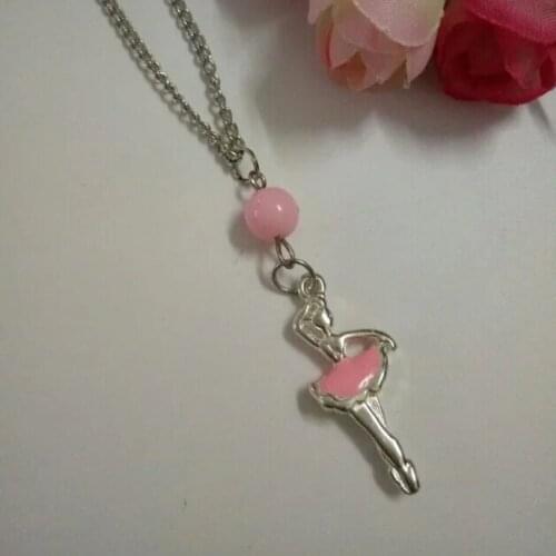 HOT ! Fashion Jewelry Summer style Vintage "Beautiful Enamel Ballet Girl" Charms Pendant Statement Necklace Gift X312
