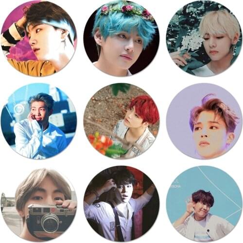 Jimin Suga RM Icons Pins Badge Decoration Brooches Metal Badges For Backpack Decoration 58mm