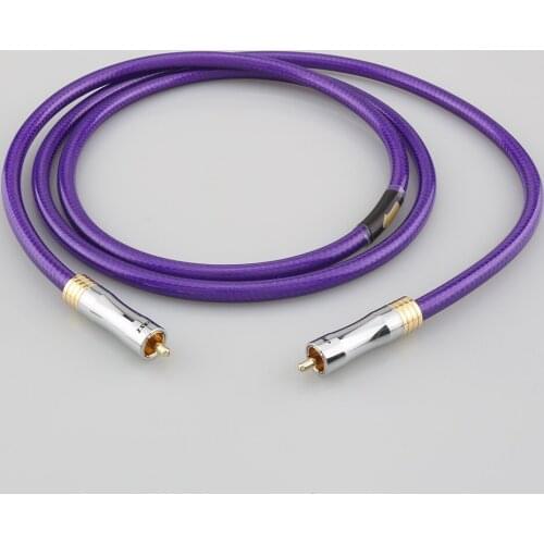 OCC 75 Ohms HiFi Coaxial Audio Cable Sliver Plated Digital Audio Coaxial Cable RCA To RCA DAC CD