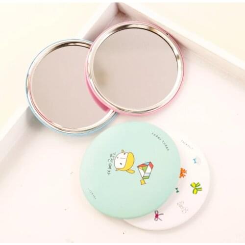 Mini Round Pocket Mirror Makeup Mirror Portable Hand Mirror Makeup Vanity Mirror Compact Mirror Cosmetic Tool Travel Accessories