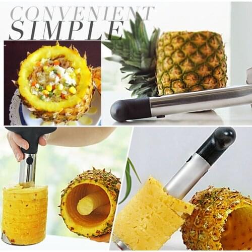 Stainless Steel Pineapple Corer Peeler Cutter Slicers Easy Fruit Parer Knife Pineapple Spiral Cutting Kitchen Tools Accessories
