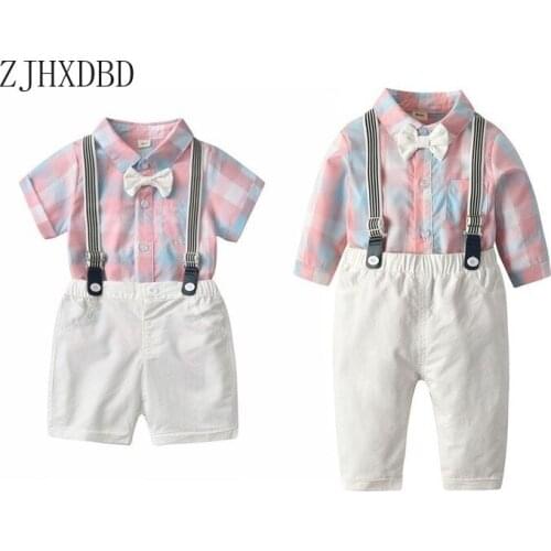 Newborn Boy Blazer Summer Boys Suit Set Formal Wear Baby Blazers Cotton Infant Suit Toddler BoyCostume Chlidren Clothing Sets