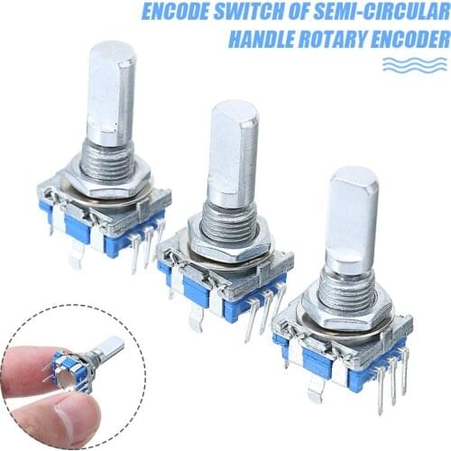 3pcs Rotary Encoder With Push Button 6mm Shaft Diameter 20 Position 360 Degree Blue Encoder Push Switches