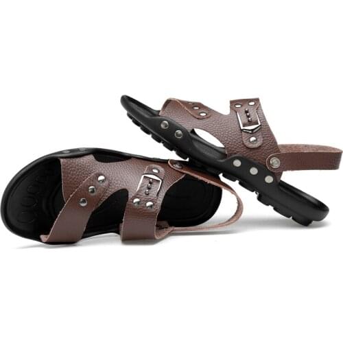 Sandalen sandalet leather erkek rubber playa shoes sandalle for ritable ete sandali sandalia slide sandals-men summer zandalias