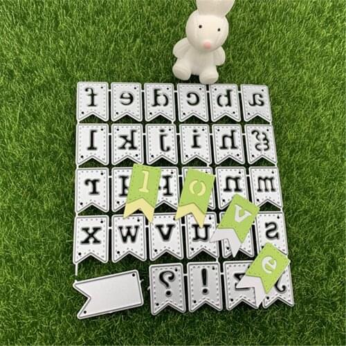 Letter Dies symbol banner Metal Cutting Dies Stencils For DIY Scrapbooking Decorative Embossing Handcraft Die Cutting Template