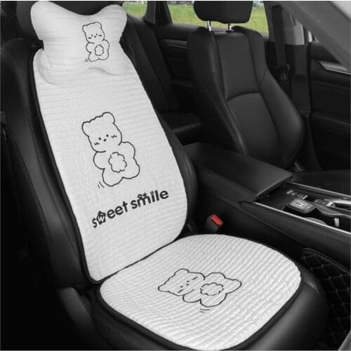 2021 New Four Seasons Ice Silk Cotton Universal Car Seat Summer Cool Cushion Car Seat Cushion Cover