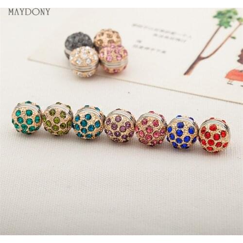 XT66 12pcs Strong metal plating magnetic hijab luxury accessory no hole pins brooches Magnet for muslim chiffon scarf wholesale