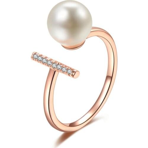 Jingyang mermaid tears imitation pearl rings for women jewelry Girls crystal adjustable engagement Valentines Day jewellery