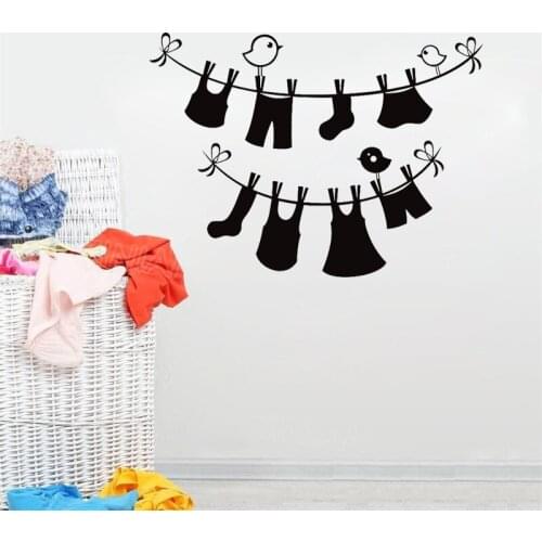 Laundry Service Room Funny Wall Decor Decals Wash Things Stickers Modern Home Decoration Wall Paper Murals Z655