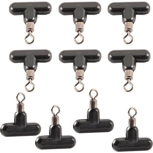 10pcs Fishing Line Sinker Slide Interlock Snap High Strength Sinkers Slider Aluminum Alloy Fishing Accessories