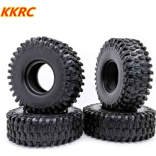 4pcs 1.9 Inch 120MM Rubber Rocks Tyres / Wheel Tire for 1:10 RC Rock Crawler TRX4 Axial SCX10 90047 RC4WD D90 D110 TF2 TRX-4