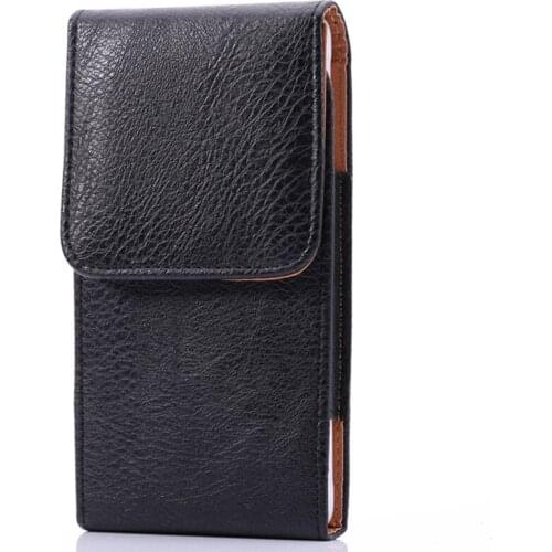 5.5-6.3 inch Universal Leather Pouch men Magnet Holster for Samsung/iPhone/Xiaomi/Huawei/Sony/Asus Leather Pouch Belt Clip Bag