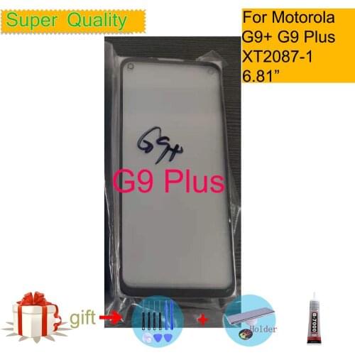 6.81" For Motorola Moto G9 Plus XT2087-1 Touch Screen Panel Front Outer Screen Glass Lens For Moto G9 Plus LCD Glass Replacement