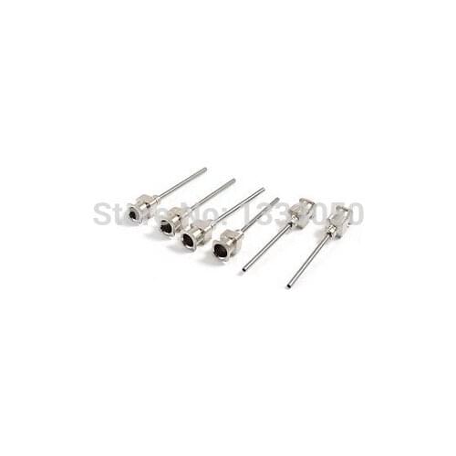6 Pcs 1" Tip Length Stainless Steel 17 Gage Dispensing Needles Tips