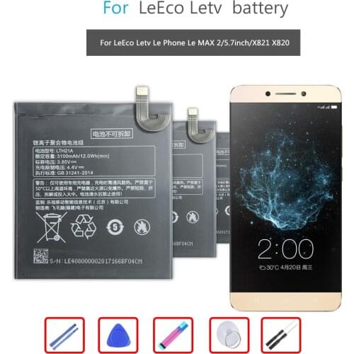 LTH21A For LeEco Letv Le MAX2 Phone Le MAX 2/5.7inch/X821 X820 3100mAh Battery For LeEco Letv Le Phone Le MAX Bateria
