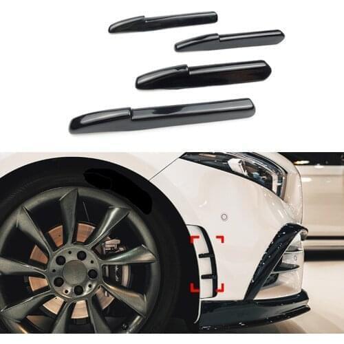 Car Black ABS Front Bumper Splitter Spoilers Canard Trim For Mercedes Benz W177 AMG A180 A200 A250 A35 AMG 2019 202 Car Sticker