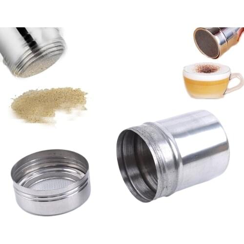 5cm Diam Stainless Steel Powder Sprinkle Extinguishers Tank Gauze Bucket Cocoa Powder Cinnamon Powder Dusting Cans