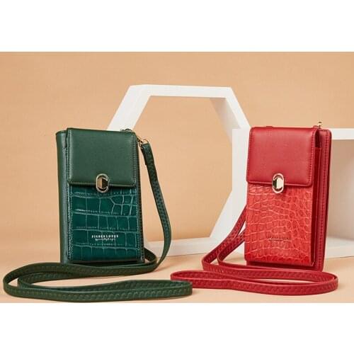 Brand Women Messenger Bags Luxury Alligator Girls Phone Bag Women Shoulder Bag 2021 New Crossbody Wallet Card Bag Purse