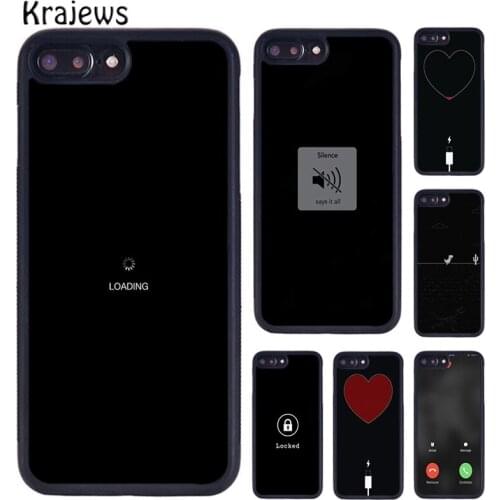 Krajews cellphone screen Phone Battery Icon Phone Case For iPhone 6s 7 8 plus X XR XS 11 12 pro max Samsung Galaxy S8 S9 S10