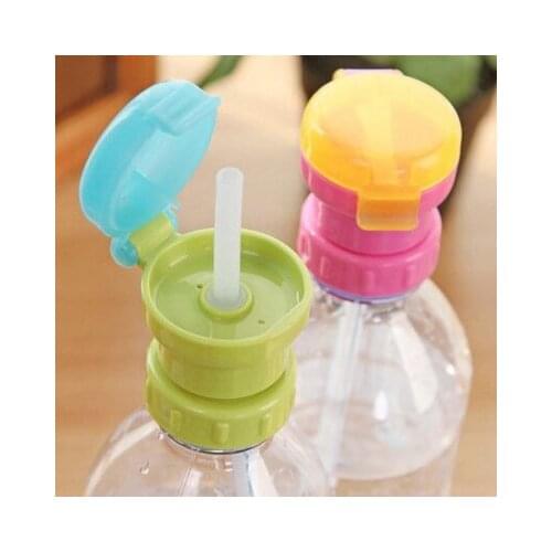 Childrens portable spill proof bottle drinks straw cover children drinking protection tool