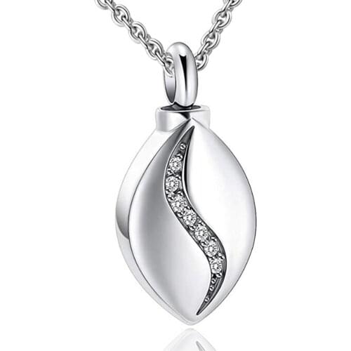 Dropshipping Trendy Stainless Steel Tear Drop Pet Urn Ashes Necklace Pendant Memorial Ash Keepsake Cremation Jewelry