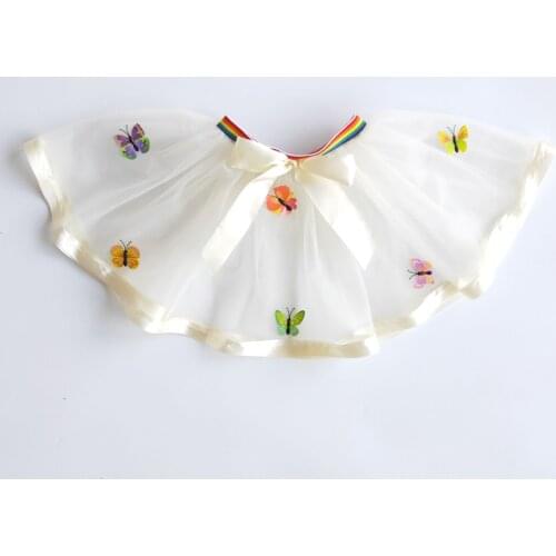 Champagne Butterfly Summer Baby Tulle Tutu Skirt Colorful Pom Princess Mini Dress Children Clothing Pettiskirt Girl Clothes
