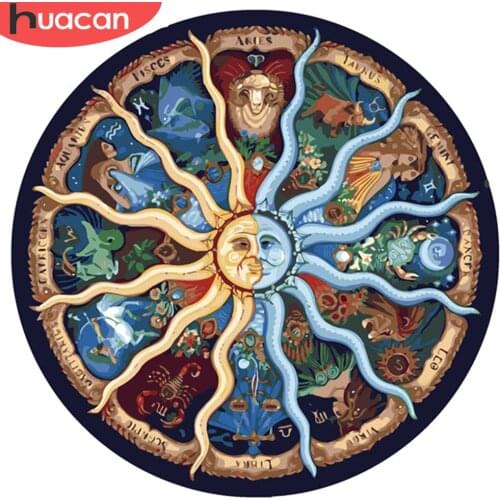 HUACAN Diamond Painting Kit Cartoon 5D DIY Diamond Embroidery Constellation Pictures Of Rhinestones Full Mosaic Decortion