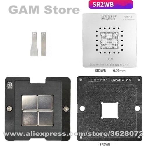 Amaoe SR2WB Notebook Solder Set Reballing Plate Location Magnetic Base Platform BGA Stencil Soldering Tin Plant Net Hear Templat