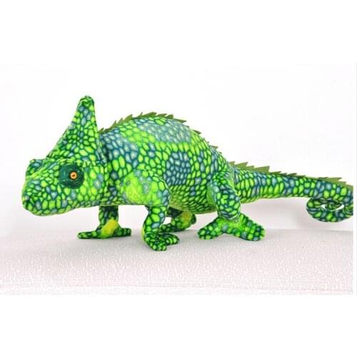 New plush chameleon toy creative simulation green chameleon doll gift about 69x28cm 0609
