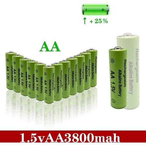 New AA Rechargeable Battery 1.5V3800 Alkaline Batteries for Remote Control Electronic toys LED light Shaver Radio