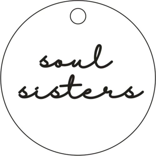 Delicate Soul Sisters Inspired Necklace Simple inspirational Disc Pendant Necklace Jewelry 15mm ,18inch