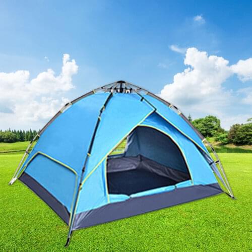 Camping Tent 2-3 Person Full Automatic Quick-opening Fake Double-layer Sun Protection Outdoor Pop Up Tent Easy Set Up