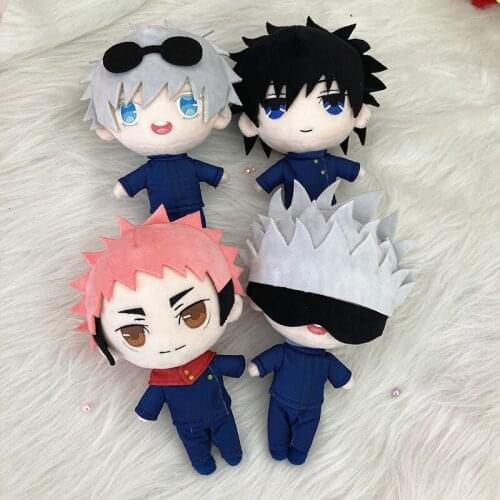 20cm Anime Jujutsu Kaisen Plush Cosplay Dolls Cute Gojo Satoru Costume Cute Soft Plush Toys Baby Toys