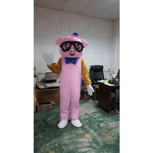 Advertising Happy Pig Mascot Costume Suit Cosplay Party Game Dress Adult Size us High Quality Cartoon Character Unisex Clothing