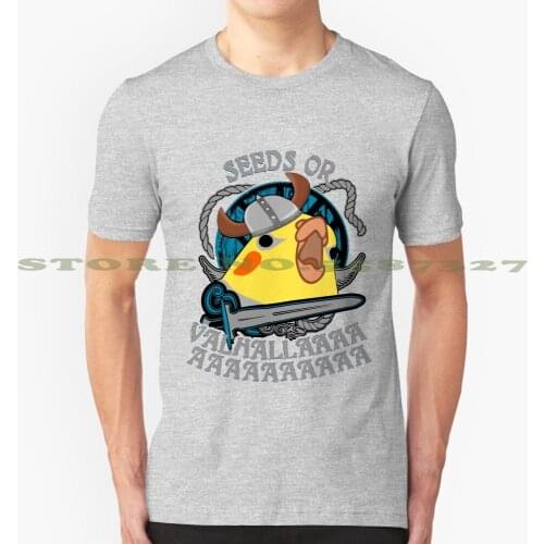 Seeds Or Valhalla - Viking Cockatiel Cool Design Trendy T-Shirt Tee Parrot Birb Bird Birds Cockatiel Doodle Cockatoo Parrots