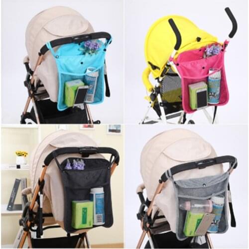 Baby Stroller Organizer Bag Grey Cup Holder Baby Carriage Pram Storage Bottle Bag Net Diaper Nappy Bag yoya Stroller Accessories