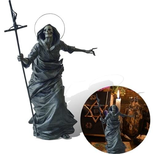 Halloween Black Skull Guardian Sculpture Home Decoration Halloween Black Skull Sculpture Resin Decoration Home Decoration