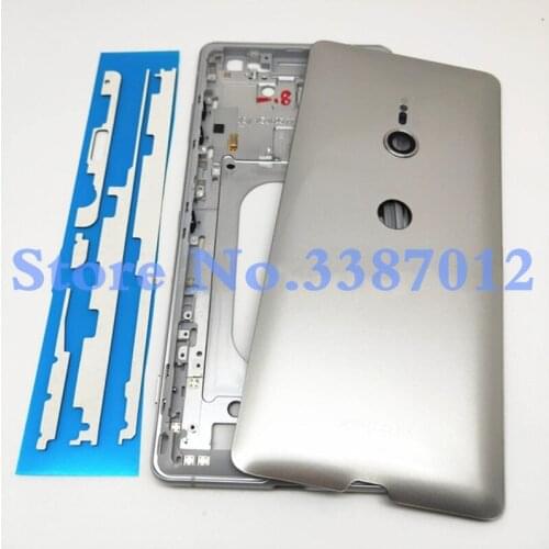 Middle Front Frame Bezel Full Housing For Sony Xperia XZ3 H9436 H9493 H8416 H9496 Battery Back Cover Replacement Parts With Logo