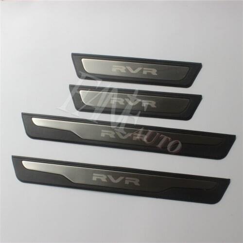 Car Styling Stainless Steel Led Door Sill Scuff Plate Guard Sills Protector Trim For Mitsubishi RVR