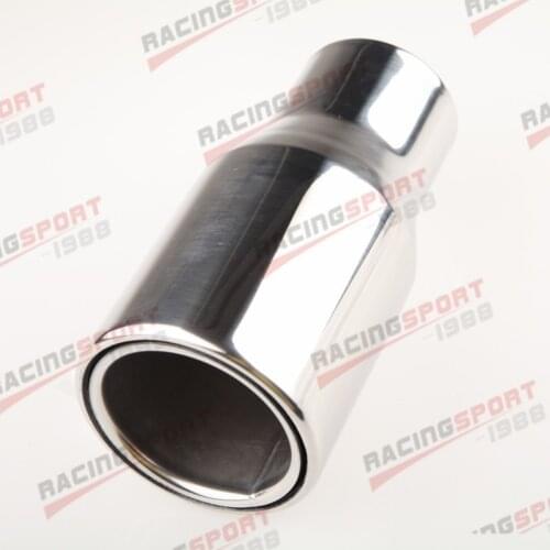 Universal T304 Stainless Steel 3.5" Outlet Oval Exhaust Muffler Tip 7" Length