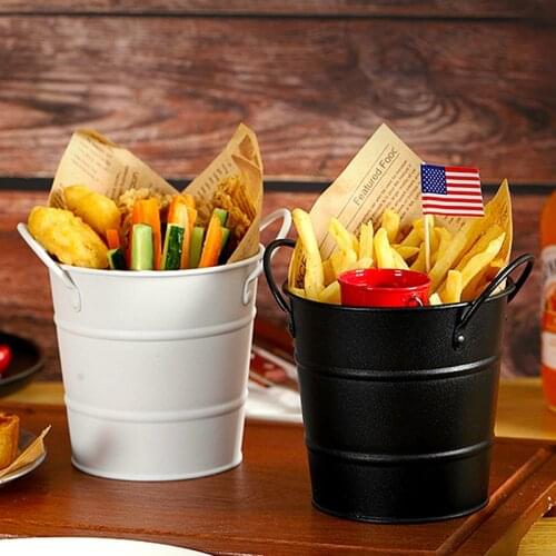 600ml Ice Bucket Seafood Bucket Coffee Shop Mini Fries Binaural Snack Ice Bucket Fried Chicken Bucket Western Restaurant Bar