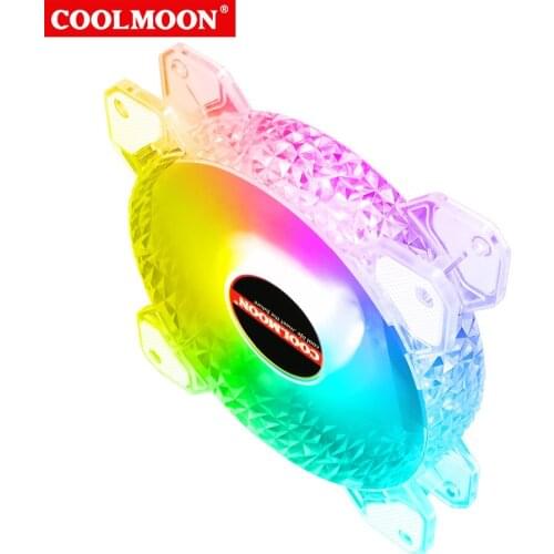 12cm RGB Fan Diamond Border Light Red Yellow Blue Green Color 120mm Pink Cooler