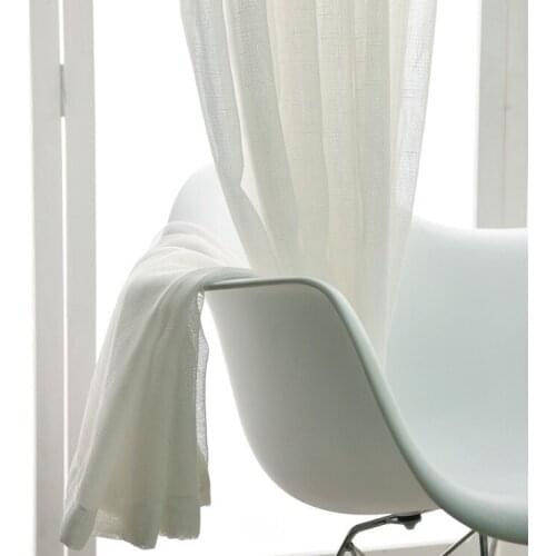 White Screens Curtains For Bedroom Living Room Cotton pure White Material Screens Curtain Fabric