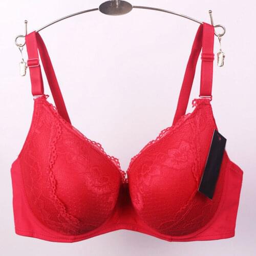 Brand bras for women great size 38 40 42 44 D DD E cup bra full of lace push up underwire Pajamas female plus size bra B8