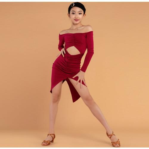 2020 Latin Dance Dress For Girls Stage Costume Latina Practice Wear Designer Dresses Tap Dance Wear Salsa Dance Clothes JL1784